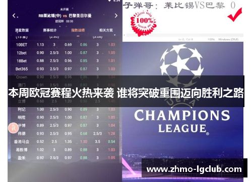 本周欧冠赛程火热来袭 谁将突破重围迈向胜利之路