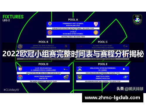 2022欧冠小组赛完整时间表与赛程分析揭秘